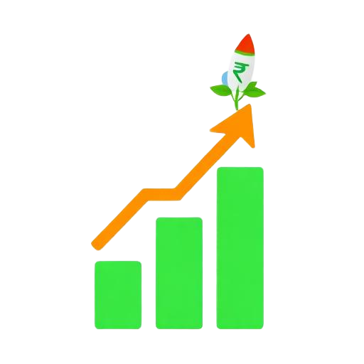 Rising growth chart illustration