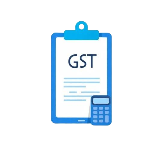 GST clipboard and calculator illustration