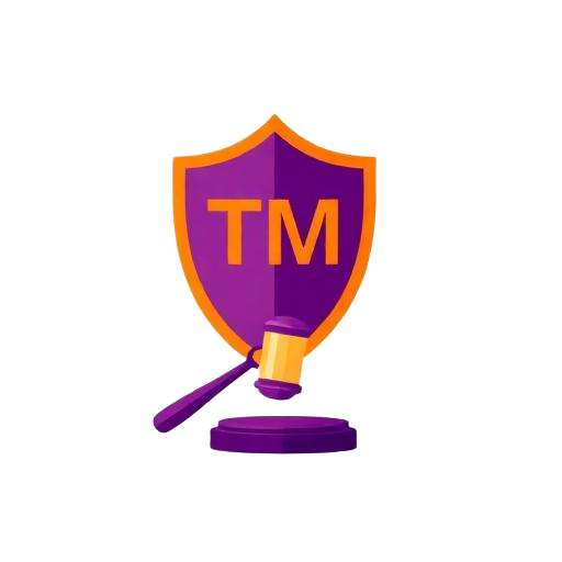 TM shield and gavel illustration